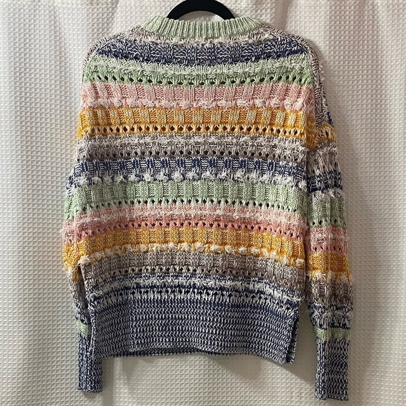 NWT L&G Rainbow Fringestitch Crewneck Sweater - Picture 9 of 9